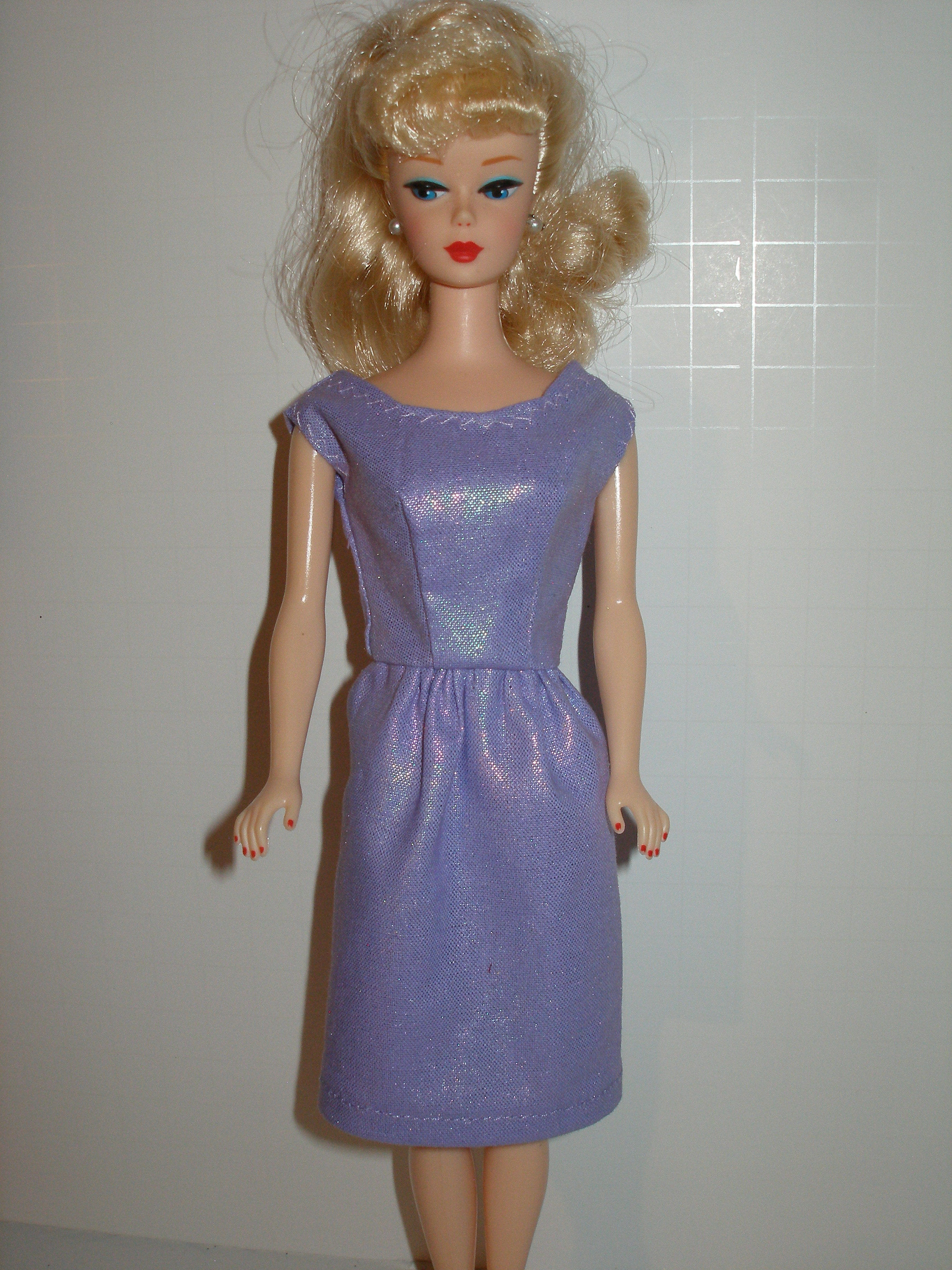Purple Satin Shimmer Cotton Dress