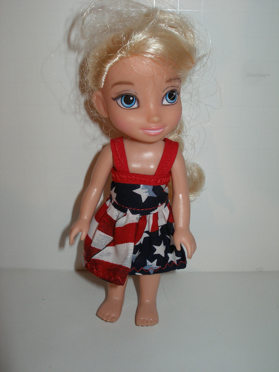 Thumbnail: 6" Princess - Dress w/bias trim straps
