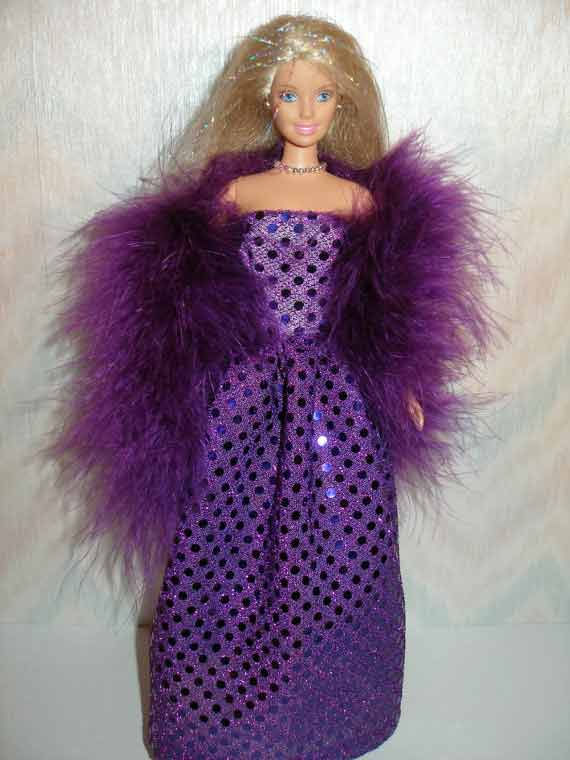 Thumbnail: Confetti Dot Gown w/Matching Boa