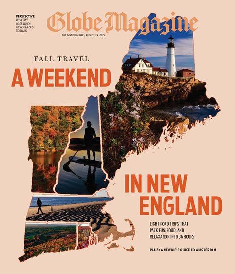 Boston Globe Magazine Cover of Sunday August 24, 2025 Issue Featuring Alex Crecelius