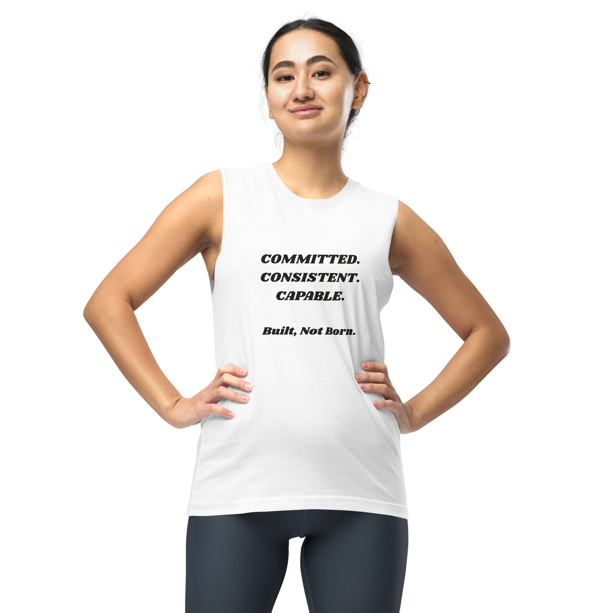 Committed - Muscle Shirt - White
