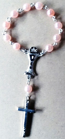 Communion Bracelet pink Pearls