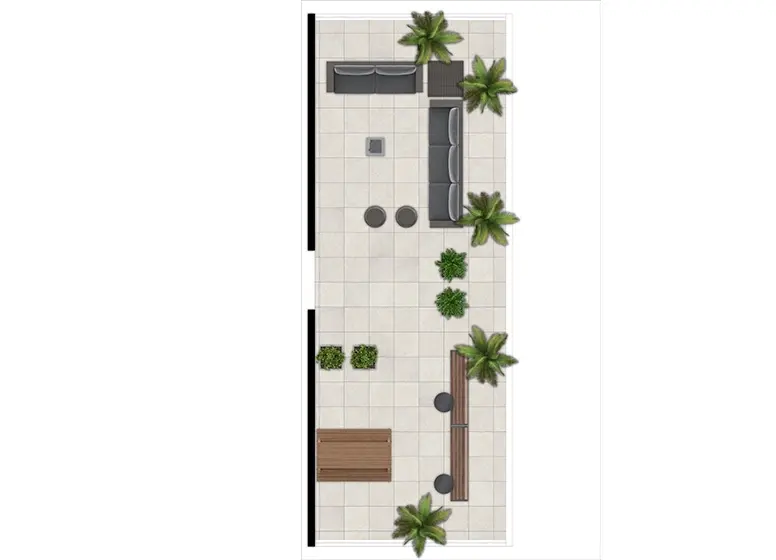 Implantação Rooftop - Perspectiva Ilustrada