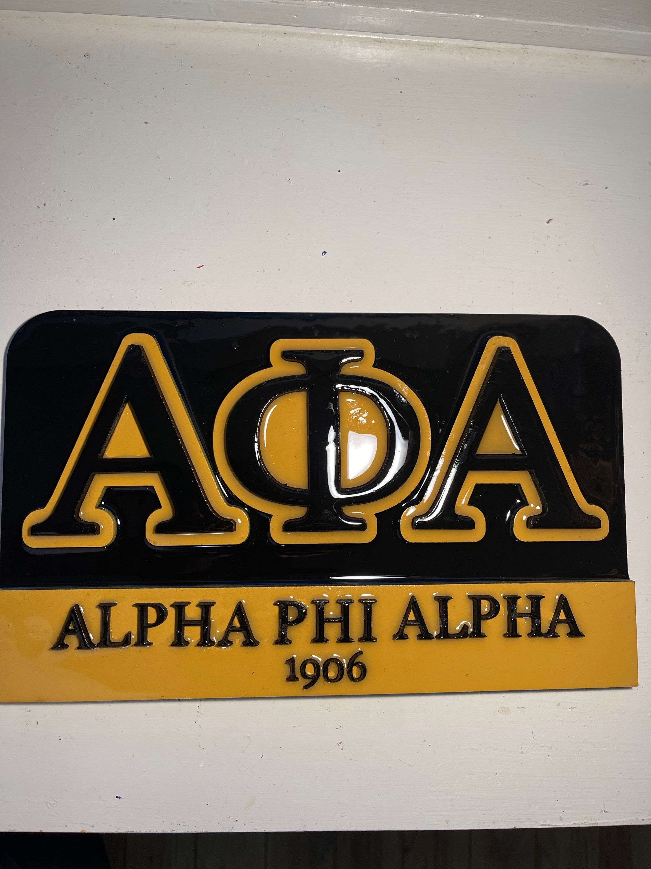 Alpha Phi Alpha 6x12 Resin Sign (Custom )