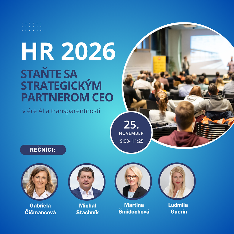 HR 2026: Staňte sa strategickým partnerom CEO v ére AI a transparentnosti