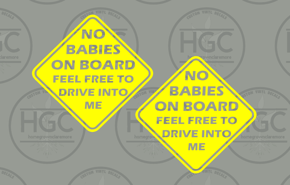 Thumbnail: 2 Pack -  No Babies on Board