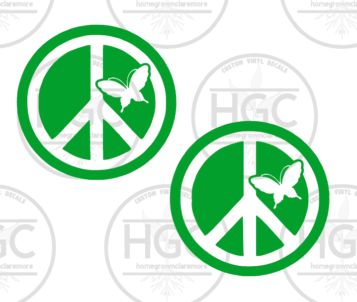 Thumbnail: 2 Pack -  Butterfly Peace Sign
