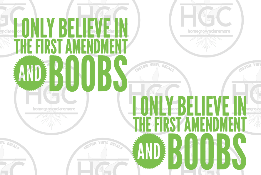 Thumbnail: 2 Pack -  I Only Believe in The First Amendment and Boobs
