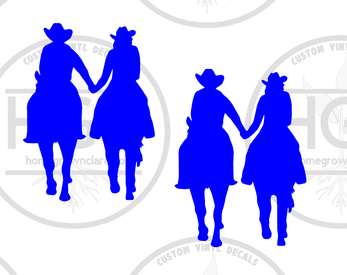 Thumbnail: 2 Pack - Couple Riding Horses