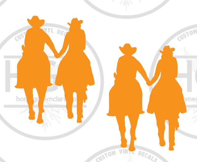 Thumbnail: 2 Pack - Couple Riding Horses