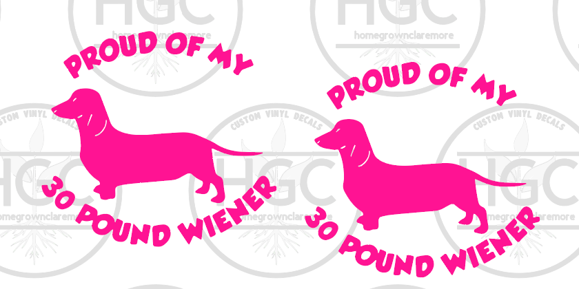 Thumbnail: 2 Pack -  Proud of My 30 Pound Wiener