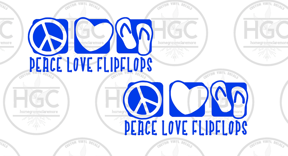 Thumbnail: 2 Pack -  Peace Love Flip Flops