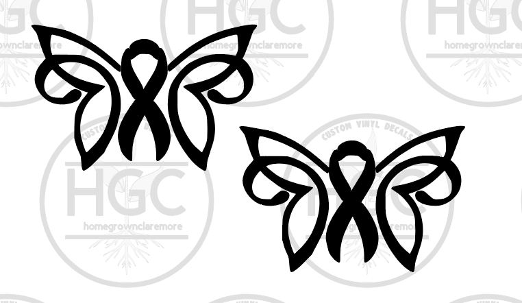 Thumbnail: 2 Pack - Breast Cancer Butterfly