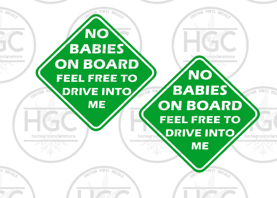 Thumbnail: 2 Pack -  No Babies on Board