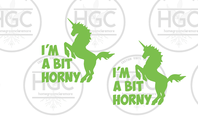 Thumbnail: 2 Pack -  I'm A Bit Horny - Funny Unicorn