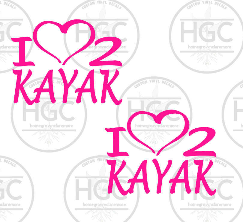 Thumbnail: 2 Pack - I Love to Kayak
