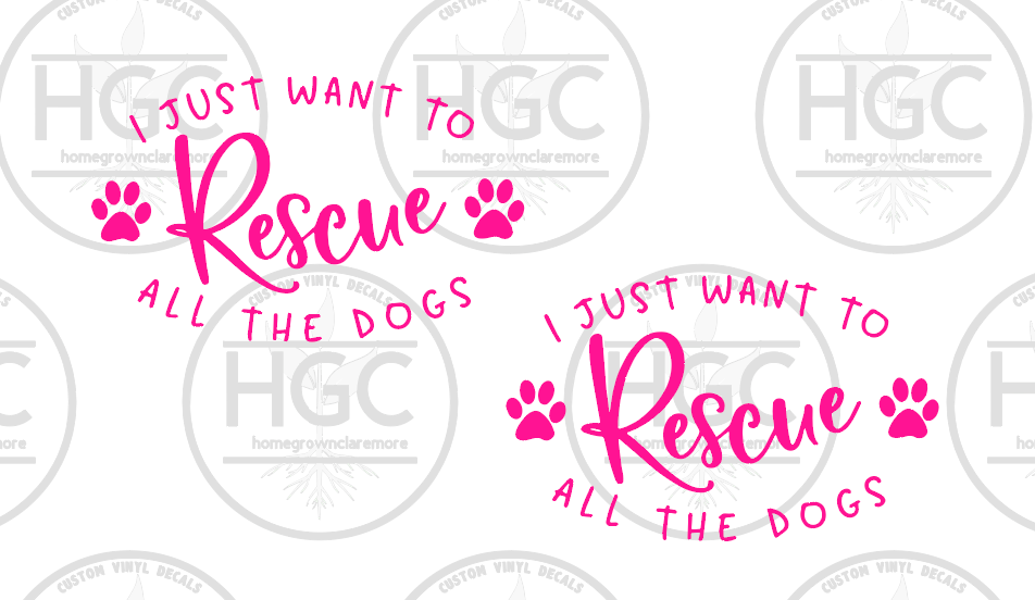 Thumbnail: 2 Pack -  I Just Want to Rescue All the Dogs