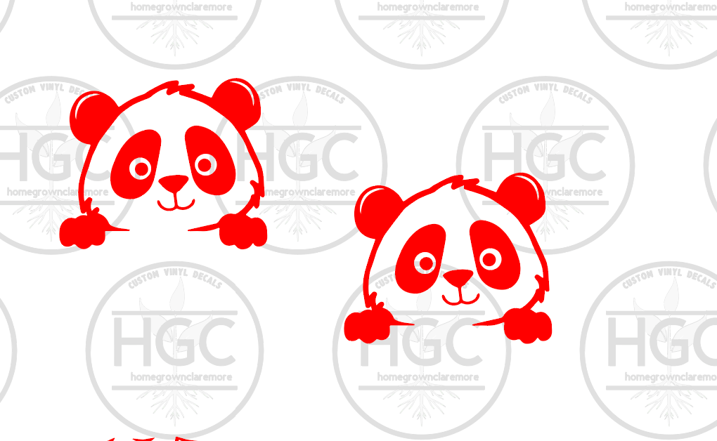 2 Pack - Cute Little Panda Bear