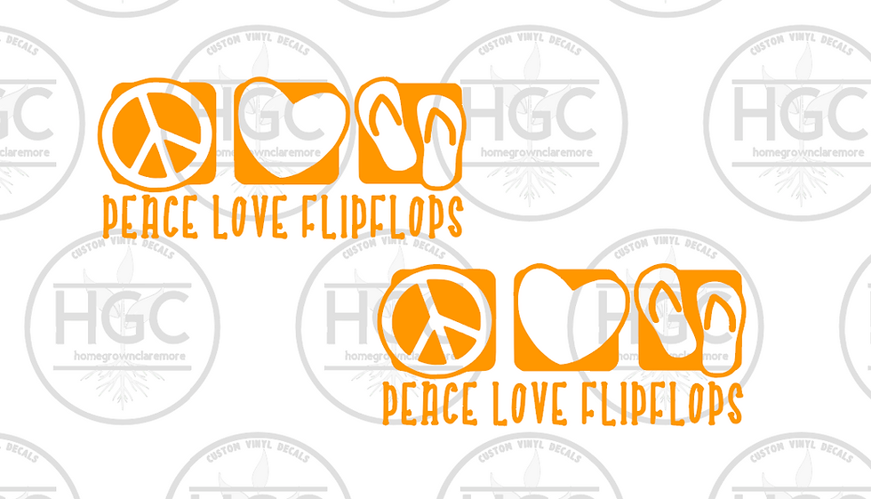 Thumbnail: 2 Pack -  Peace Love Flip Flops