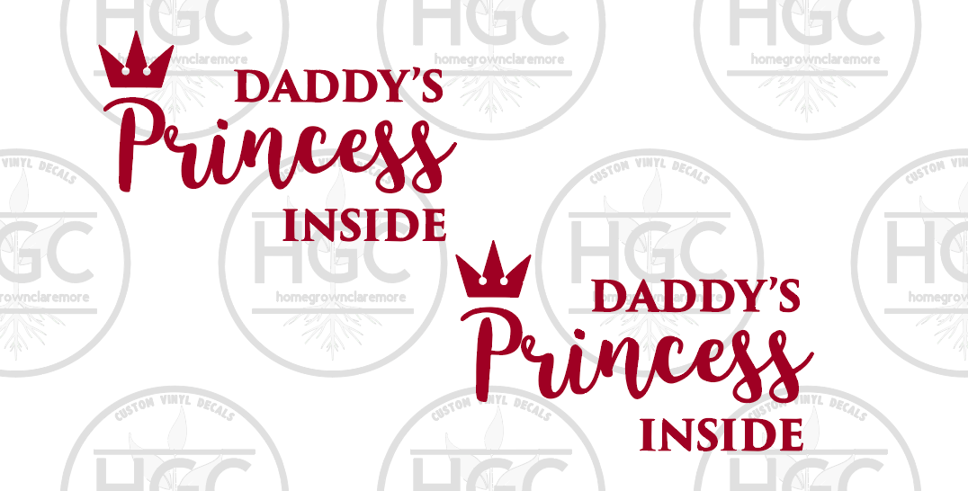 2 Pack - Daddy's Princess Inside