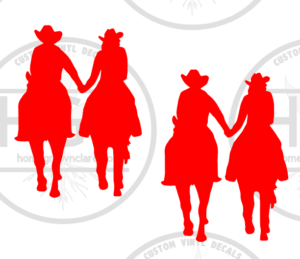 Thumbnail: 2 Pack - Couple Riding Horses