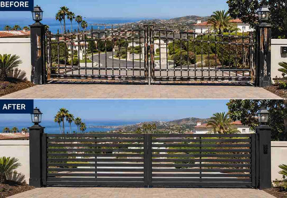 gate repair laguna niguel modern black