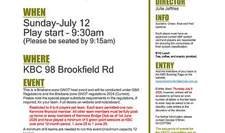 The only GOLD points event that is held at your home club. Don't miss out on a great days competition and the opportunity to rack up some gold points........book now. See flyer for full details. Booking page only. Maximum 12 team entry.