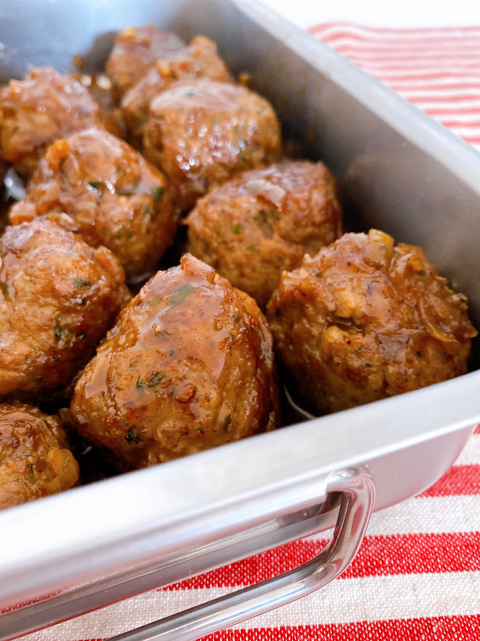 Albóndigas « sauce liégeoise ou lapin » (salsa de Lieja o conejo)