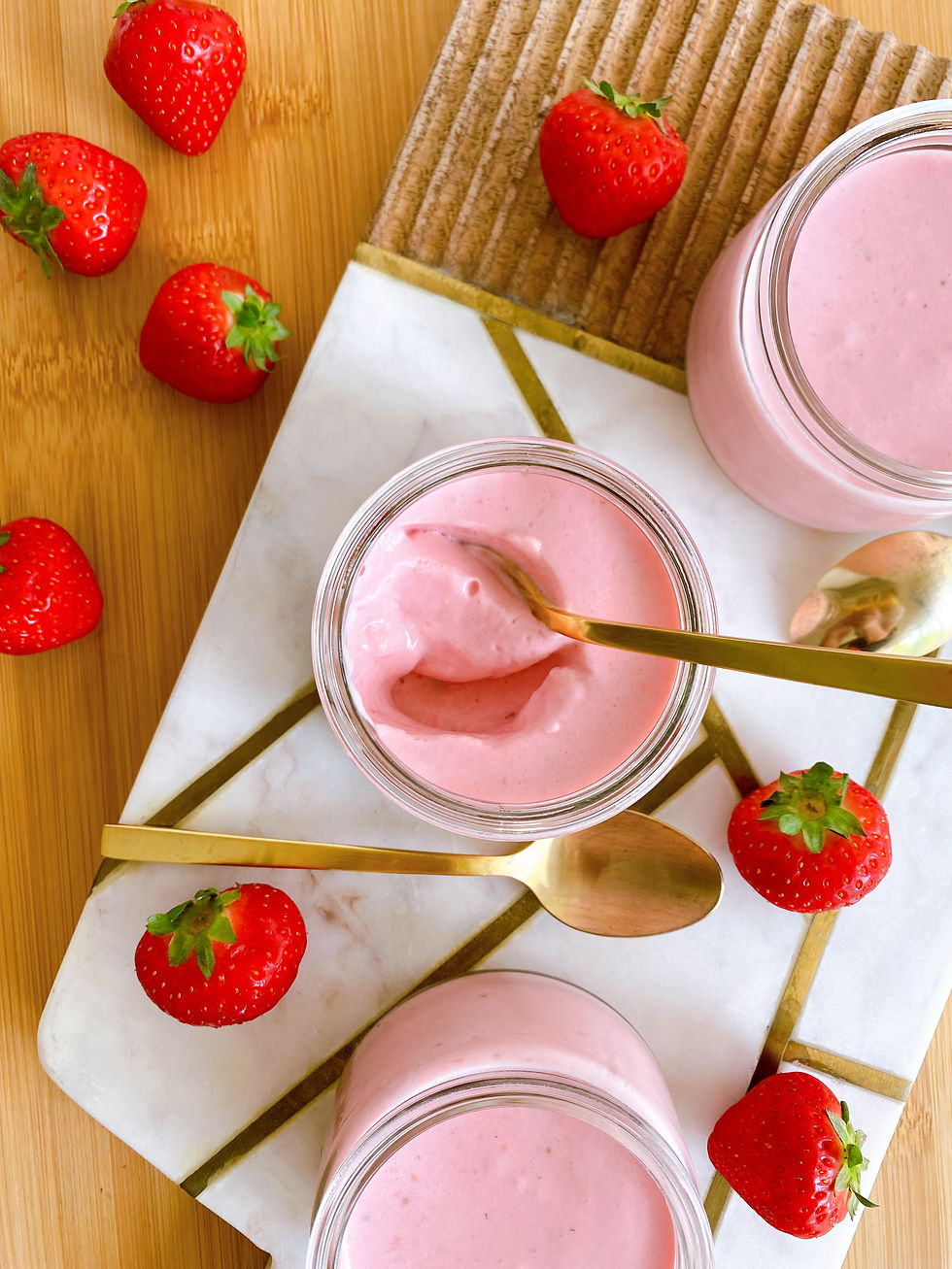 Mousse aux fraises belges sans œufs