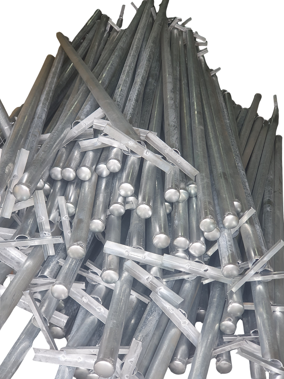 Galvanized steel poles