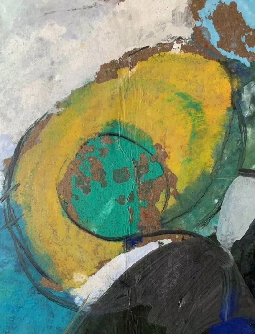 Miniature : Gunnar Nordström huile sur toile abstrait (années 50)