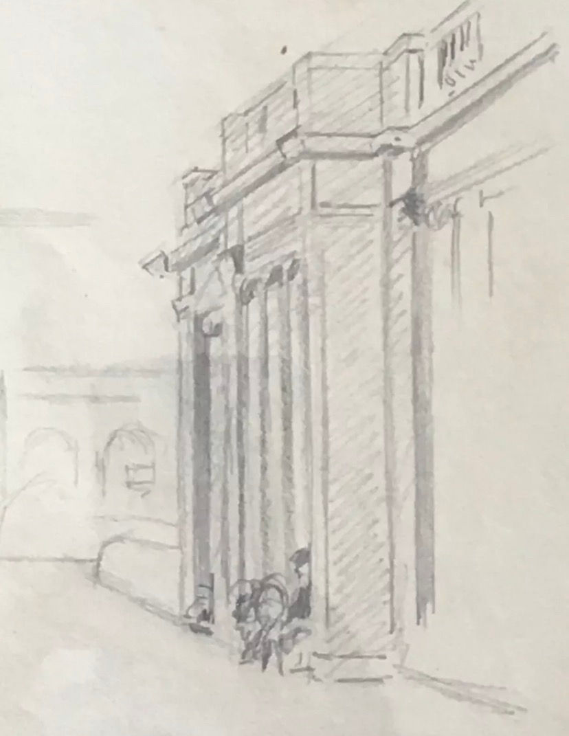 Miniature : Croquis architecture des thermes d’Ostende (19ème)
