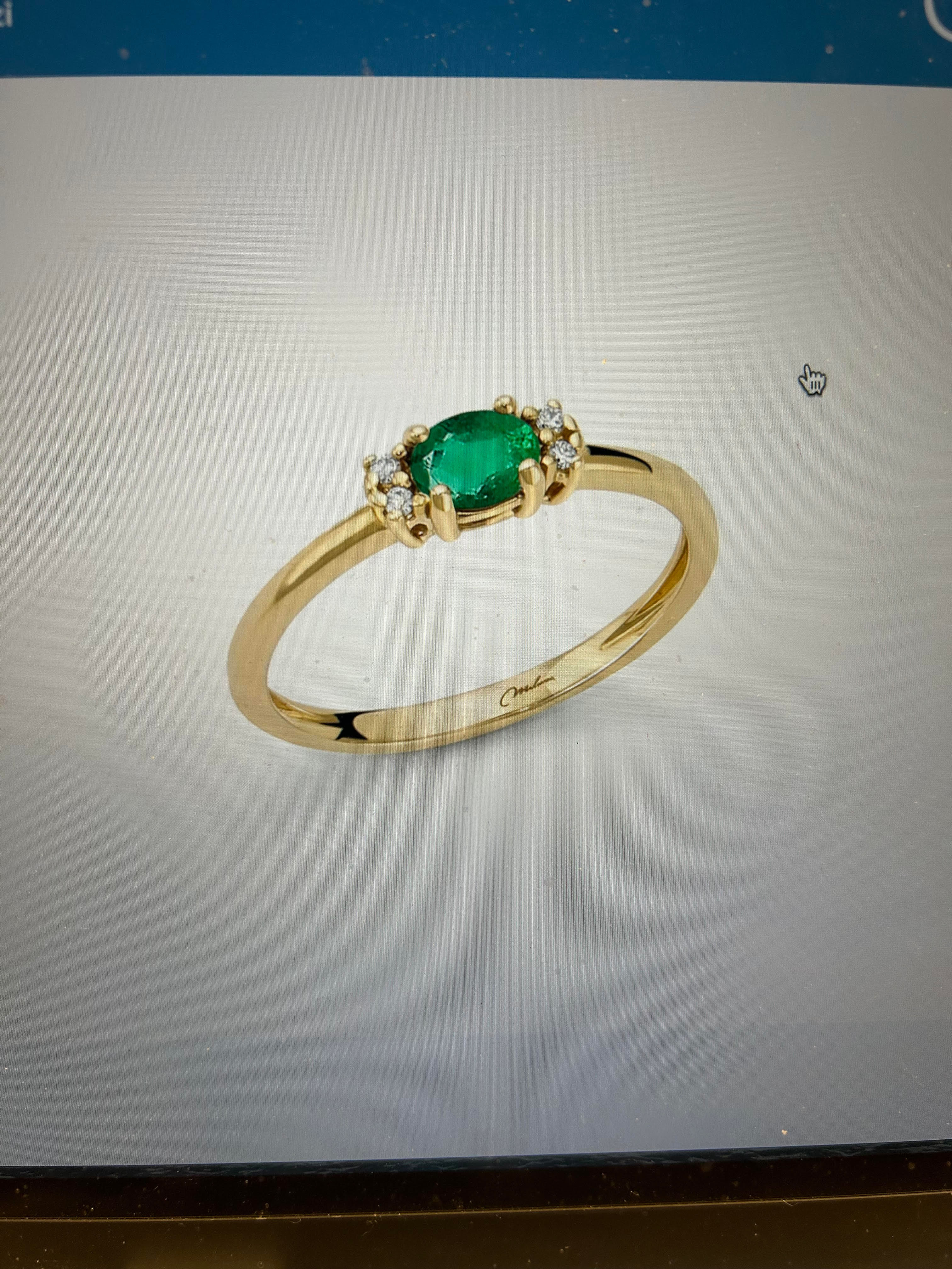 Anello MILUNA Smeraldo cod.LID3724GX