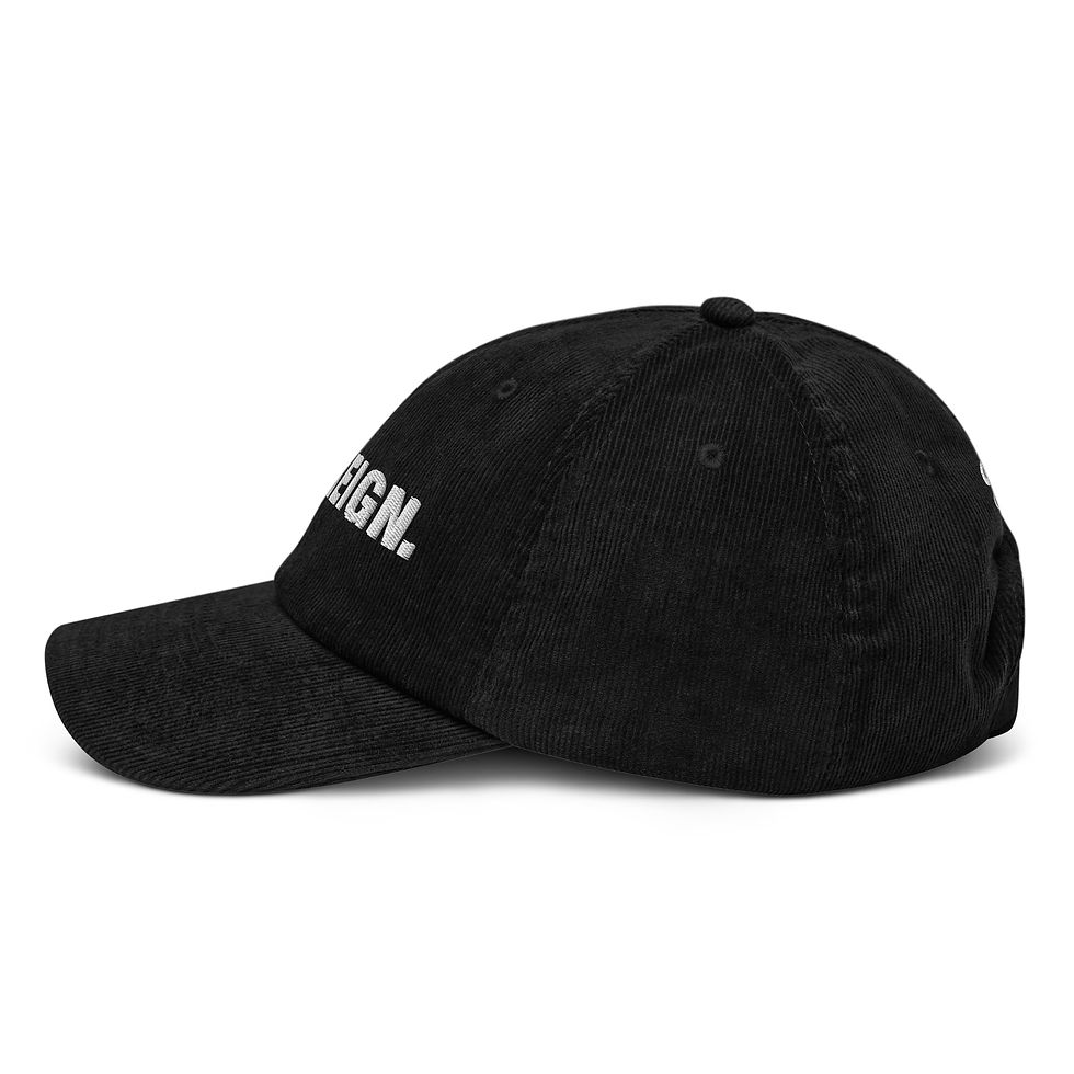 Thumbnail: SOVEREIGN. Embroidered Corduroy Hat