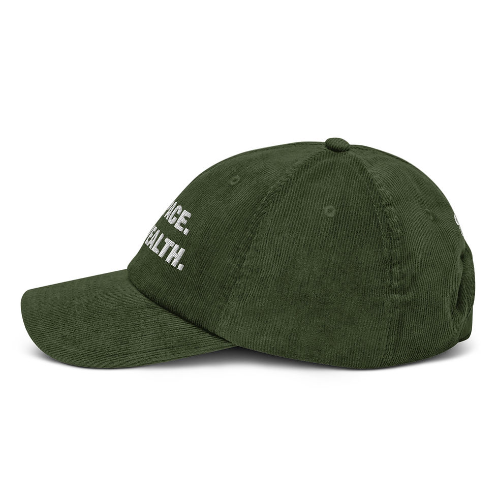 Thumbnail: OWN SPACE. BUILD WEALTH. Embroidered Corduroy Hat