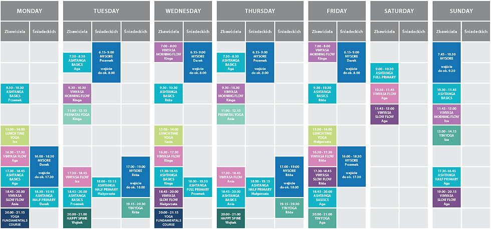 Yoga Republic schedule