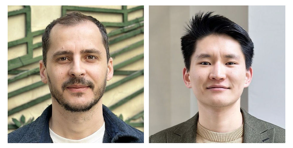 Shkelqim Berisha (left) and Itgelt Bat-Ochir (right), Master of Public Administration students at CEU and research assistants at the Complexity Science Hub.