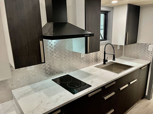 Spring Mountain Tiny Homes Modern Flagship kitchen 2