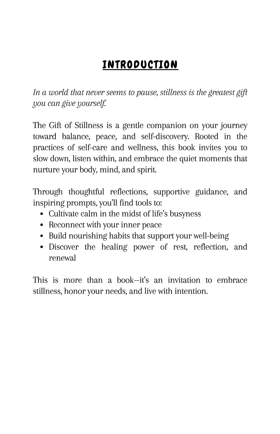 Thumbnail: The Gift of Stillness: Embracing  Self-Care and Wellness