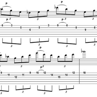 Guitar fretboard diagram showing a diminished 7 arpeggio exercise ascending the neck, designed to improve fretboard navigation, finger coordination, and arpeggio technique for intermediate and advanced guitarists.