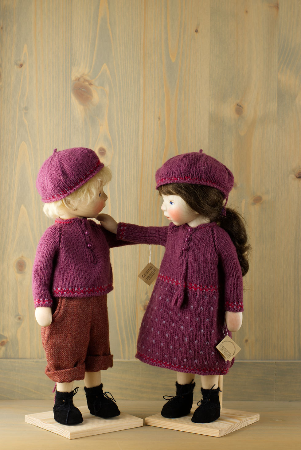 Thumbnail: Artist doll with knitted dress and hat | Elisabeth Pongratz-Schöfer