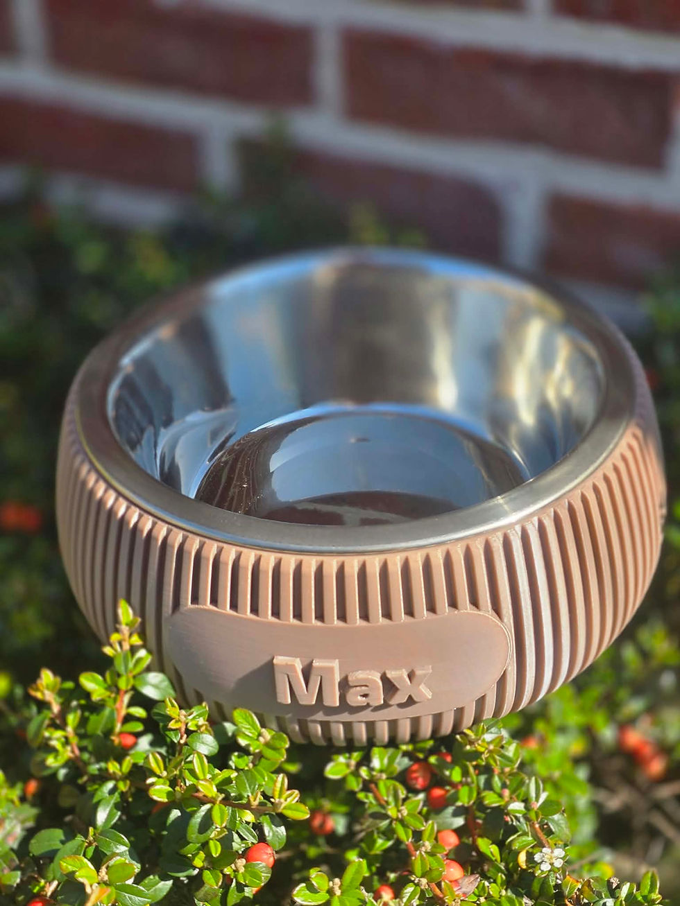 Thumbnail: 3D Dieren drink/voederbar, kleur en naam naar keuze