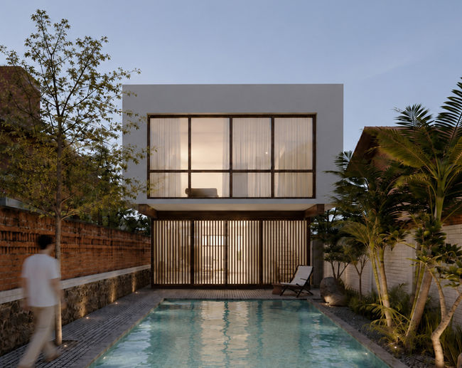 Pool house architectural design