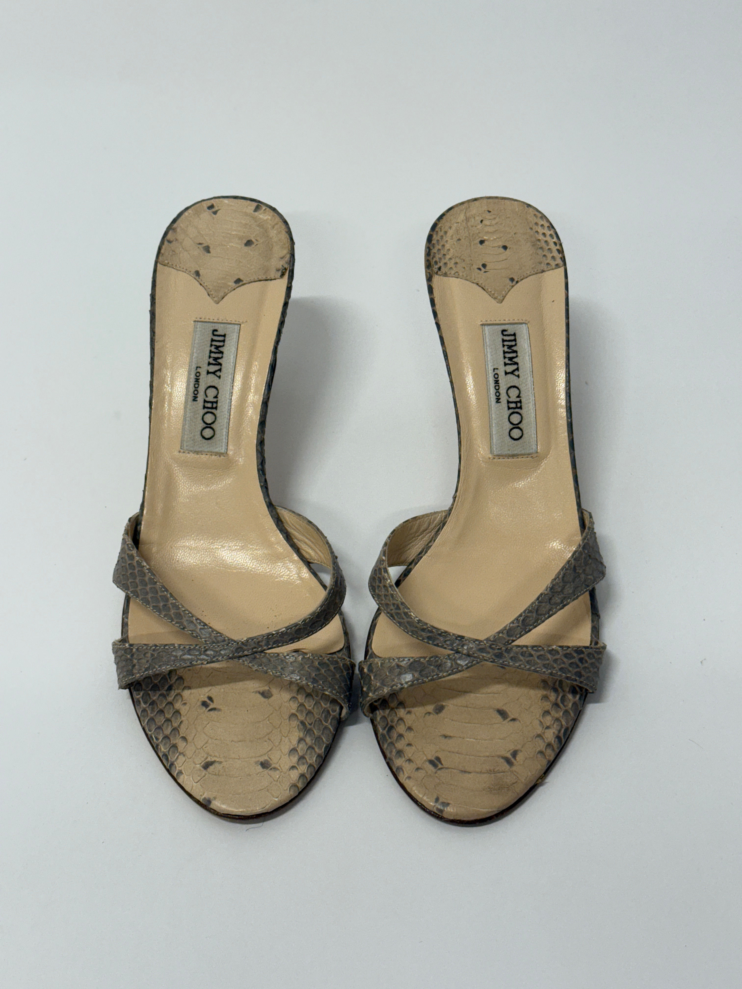 JIMMY CHOO SNAKE MULES 39