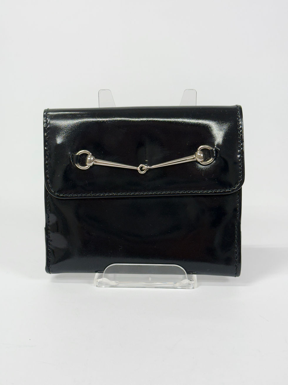 GUCCI TOM FORD BLACK SLIM HORSEBIT WALLET