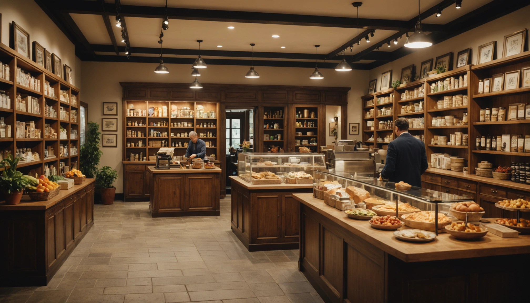 Eye-level view of a family business setting with a welcoming atmosphere