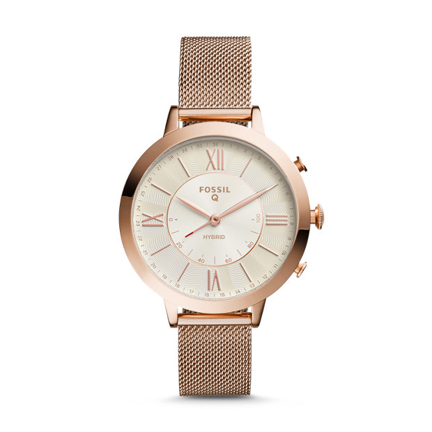 Hybrid Smartwatch-Rose Gold Tone Stainless Steel Watch
