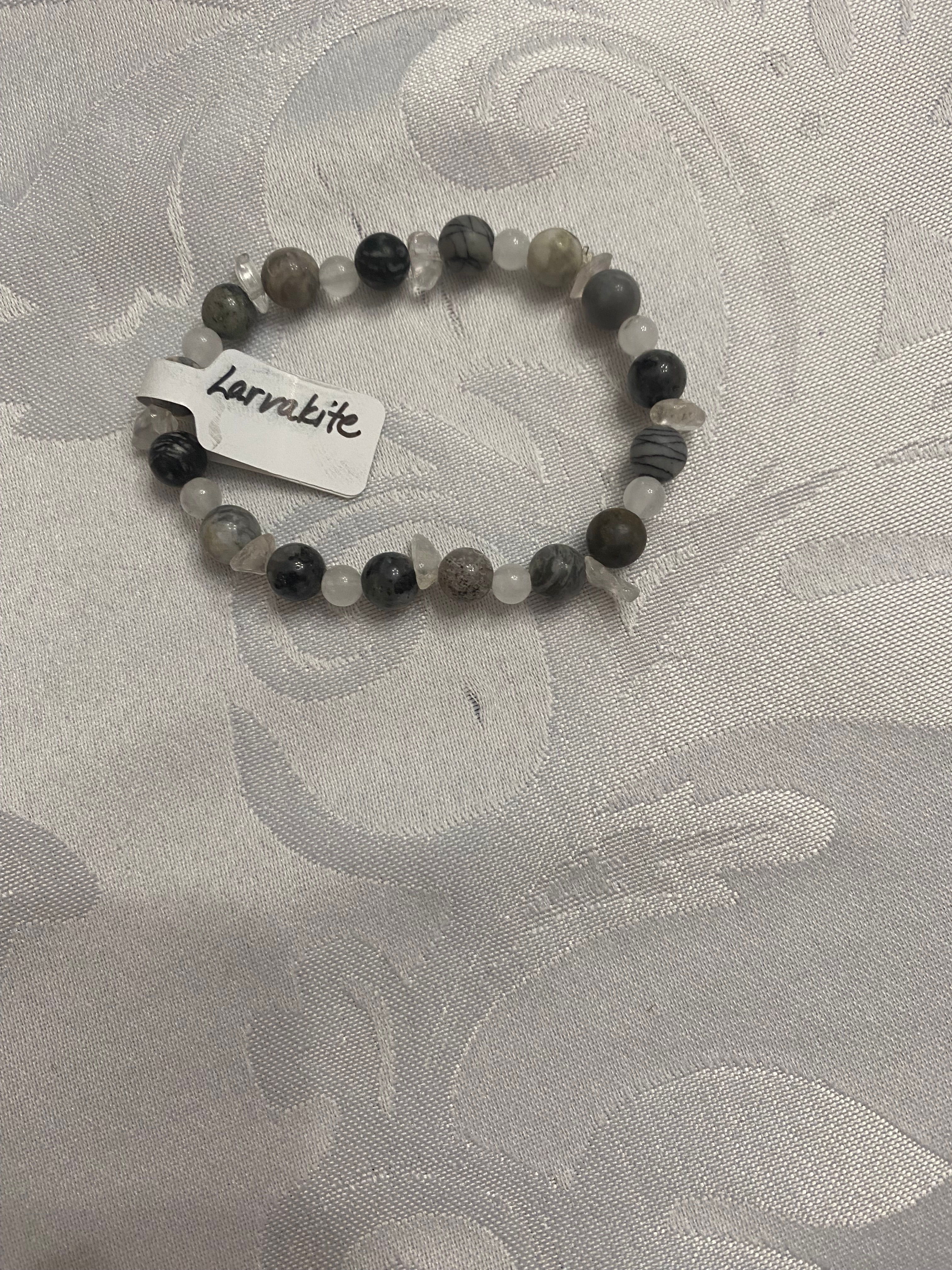 Larvikite stretch bracelet