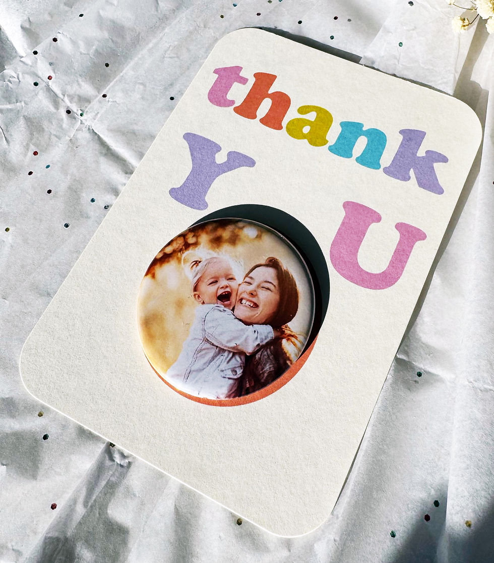Personalisierte Dankeskarte & Fotomagnet – Perfekt für jede Gelegenheit