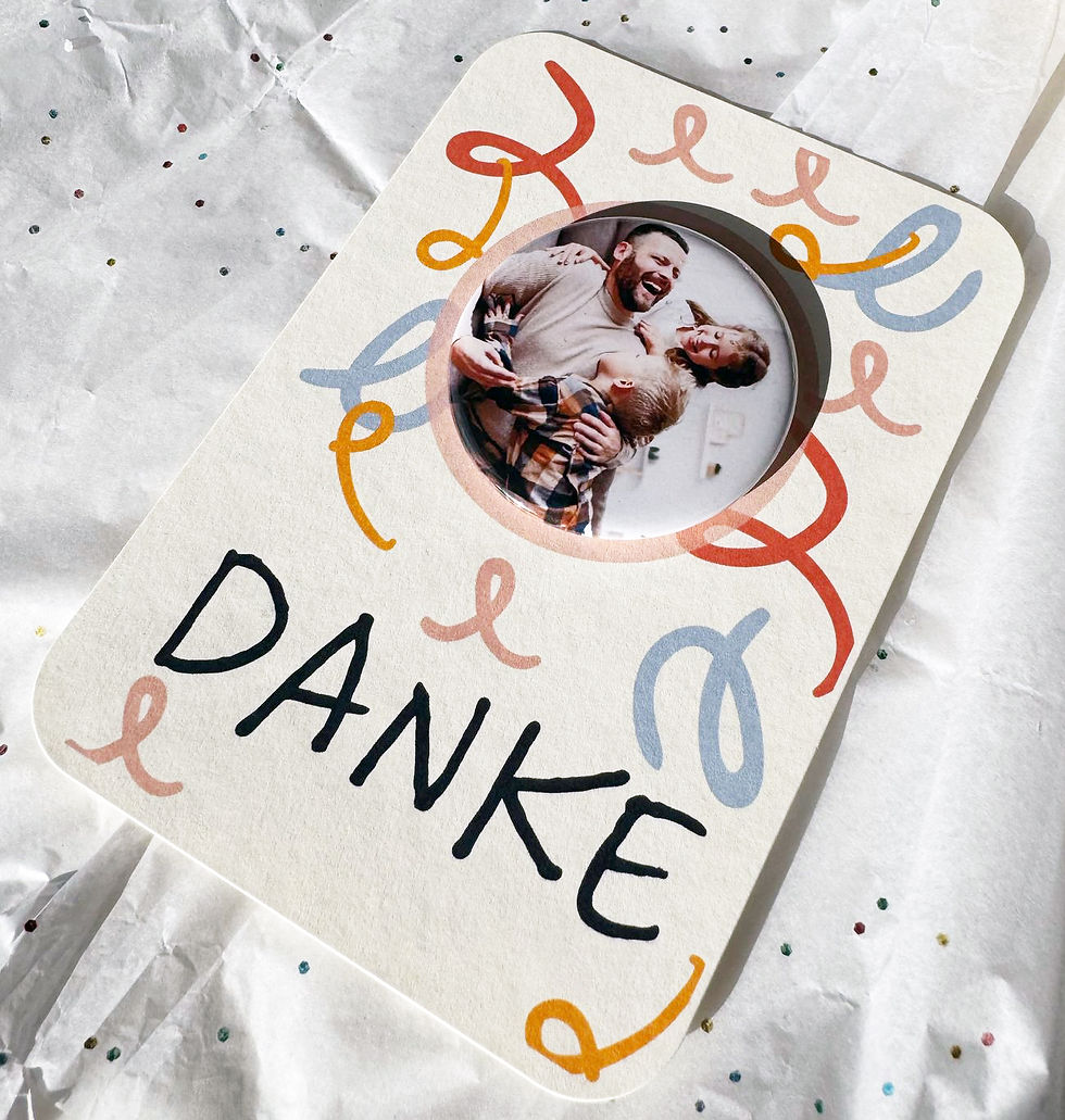 Dankeskarte mit Fotomagnet – Einzigartige, personalisierte Erinnerung